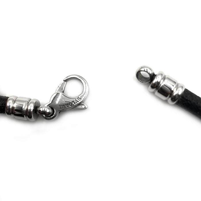 ブルガリ BVLGARI チョーカー レザー ブレスレット シンプル ブラック 
