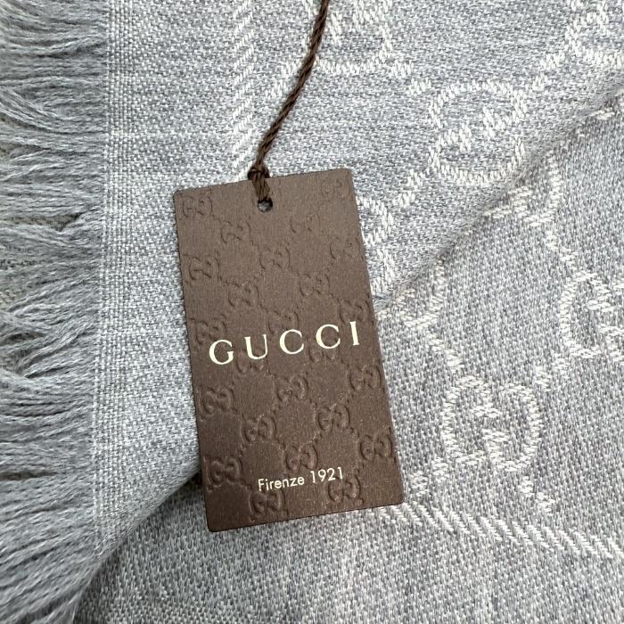 グッチ GUCCI ストール GGロゴ ウール タグ付き ダブルフェイス グッチ GUCCI ストール GGロゴ ウール タグ付き ダブルフェイス