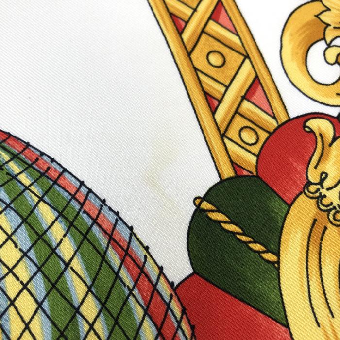 専用　【新品・CELINE】 シルクスカーフ 飛行機・気球デザイン ヴィンテージ セリーヌ CELINE スカーフ 飛行機 飛行船柄 カラフル ダーク