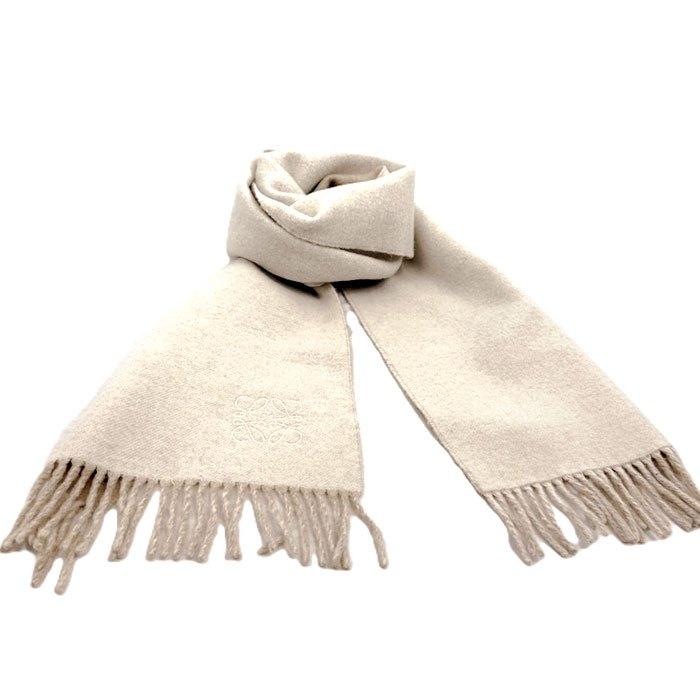 LOEWE マフラー ホワイト 未使用 ロエベ LOEWE マフラー ホワイト フリンジ 送料無料 i0627aq032197