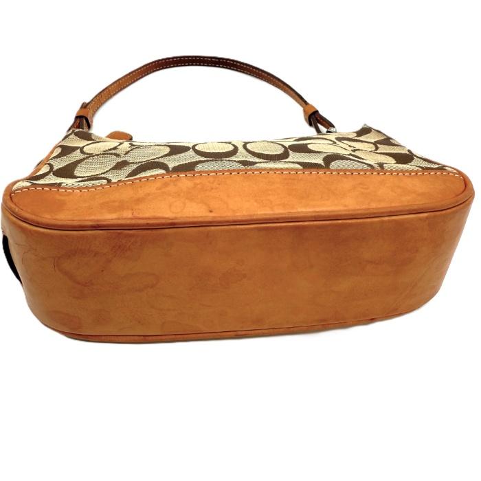 【美品】COACH コーチ シグネチャー アクセサリーポーチ ミニバッグベージュ コーチ COACH ミニバッグ アクセサリーポーチ シグネチャー ベージュ