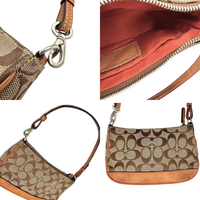 コーチ COACH ミニバッグ アクセサリーポーチ シグネチャー ベージュ