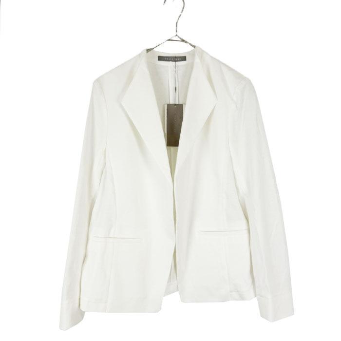 【未使用】theory luxe ホワイト ノーカラージャケット　38 中古・古着通販】theory luxe (セオリーリュクス) ダウンジャケット