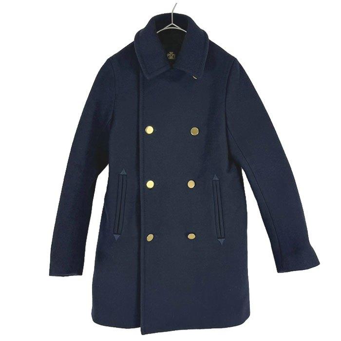 Drawer ドゥロワー ウールコート ネイビー 金ボタン ダブル 送料無料