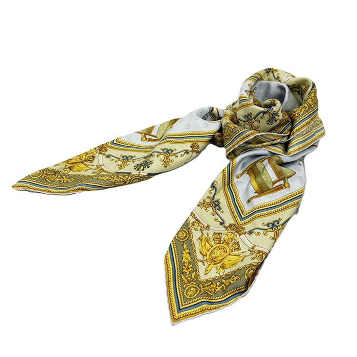 GUCCI グッチ スカーフ シルク100％ チェア柄 イス ヴィンテージ 送料