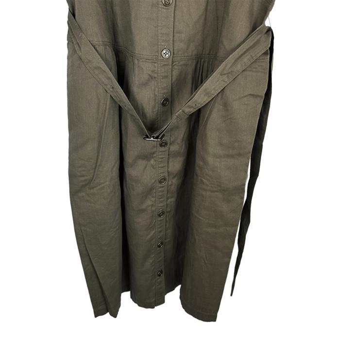 BURBERRY（バーバリー） コットン 半袖 シャツワンピース カーキ 38