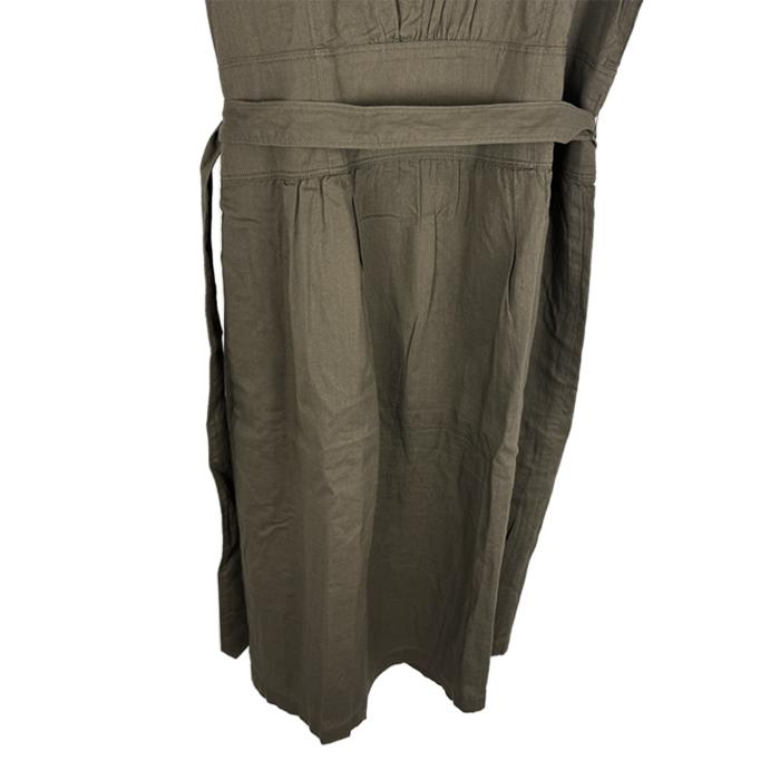 BURBERRY（バーバリー） コットン 半袖 シャツワンピース カーキ 38