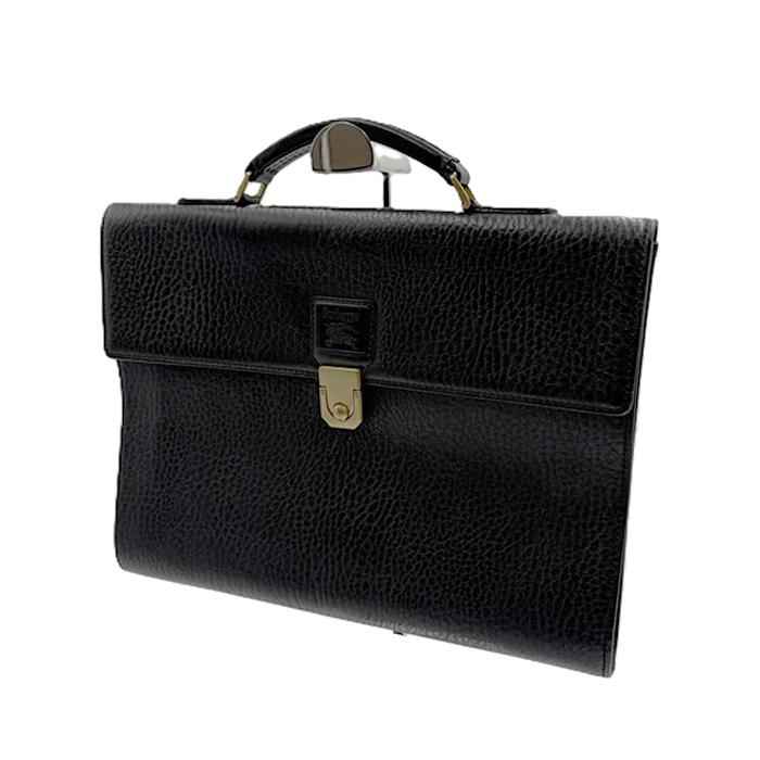 ☆美品☆ BURBERRY ビジネスバッグ　ブリーフケース　ブラック　レザー BURBERRY バーバリー レザー ビジネスバッグ ブラック ブリーフケース