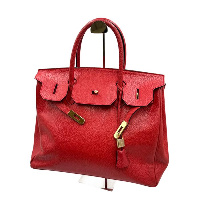 限定価格　HIGH-CLASS ハイクラス ハンドバッグ HIGH CLASS ハイクラス レザーバッグ 赤 ゴールド金具 ハンドバッグ