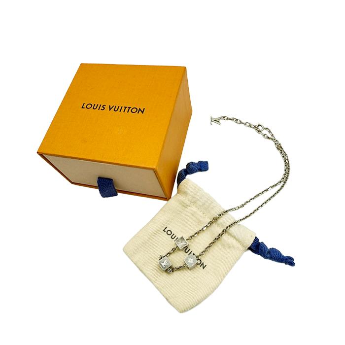 美品✨Louis Vuitton コリエギャンブル ネックレス シルバー 箱付き ルイヴィトン Louis Vuitton コリエ・ギャンブル ネックレス LV