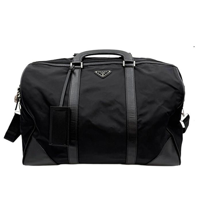 PRADA ボストンバッグ ブラック ナイロン プラダ PRADA ボストンバッグ ナイロン レザー ブラック 黒 2WAY 送料