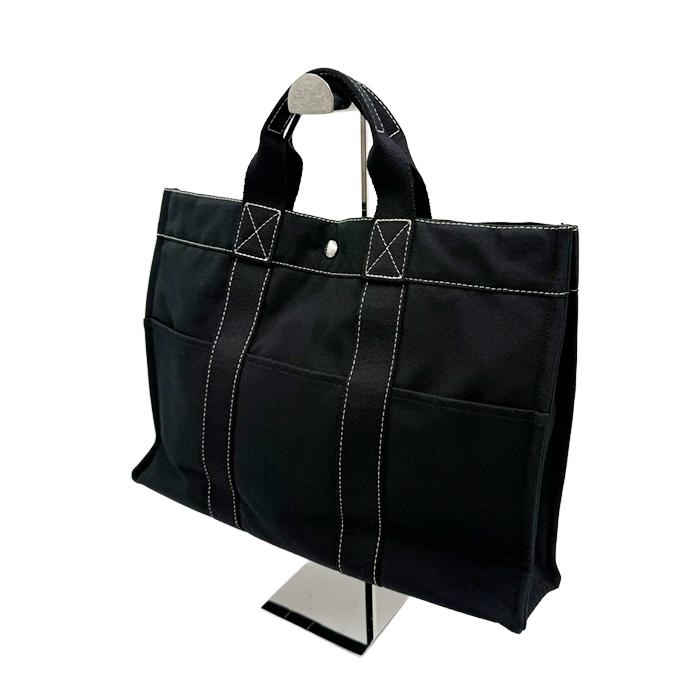 エルメス HERMES トートバッグ フールトゥMM ブラック キャンバス