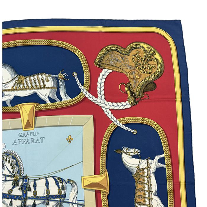 エルメス HERMES カレ90 盛装の馬 GRAND APPARAT スカーフ シルク100