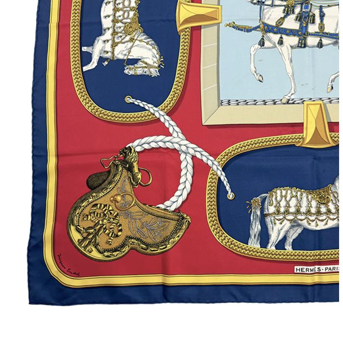 エルメス HERMES カレ90 盛装の馬 GRAND APPARAT スカーフ シルク100