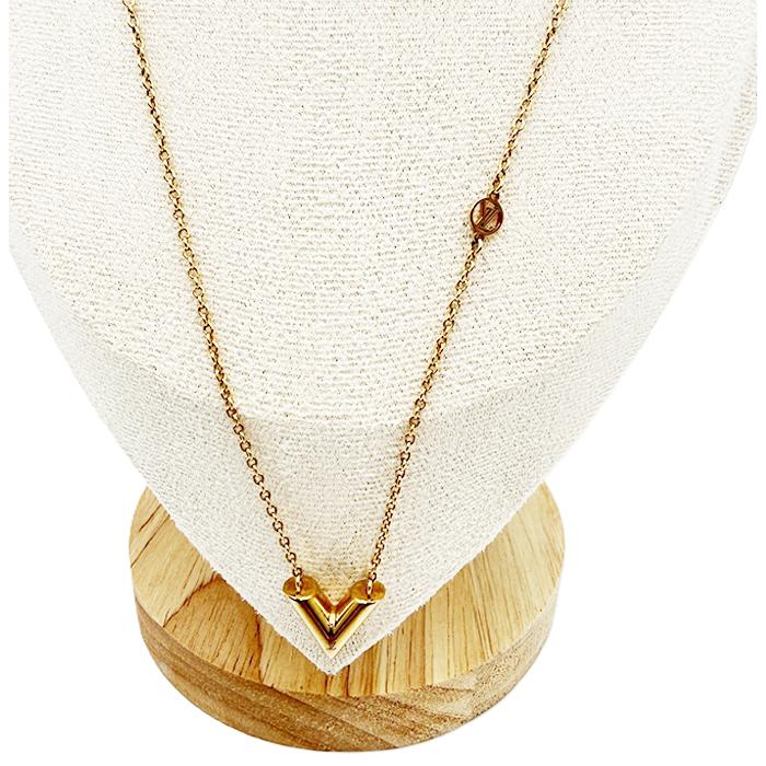 ルイヴィトン Louis Vuitton ネックレス Vロゴ ゴールド アクセサリー