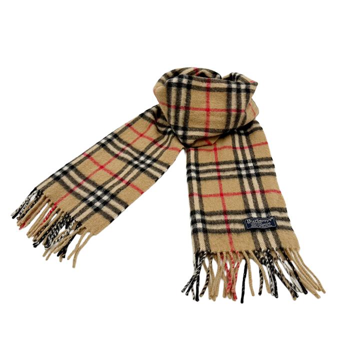 未使用品　Burberry カシミヤ100% マフラー　ノバチェック　ベージュ バーバリー BURBERRY マフラー ノバチェック ベージュ カシミヤ100