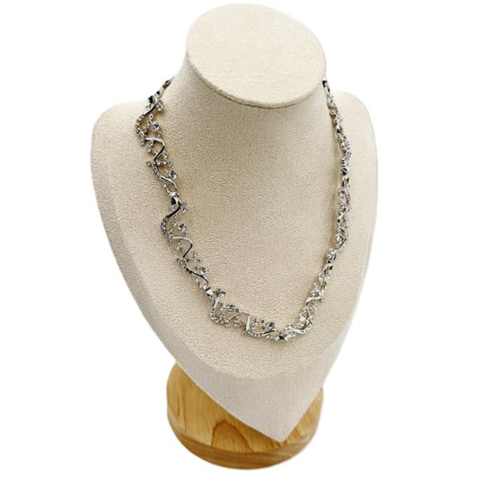 スワロフスキー Swarovski ネックレス シルバー クリスタル装飾 約40cm 