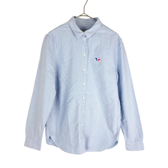 メゾンキツネ MAISON KITSUNE オックスフォードシャツ ワンポイント 