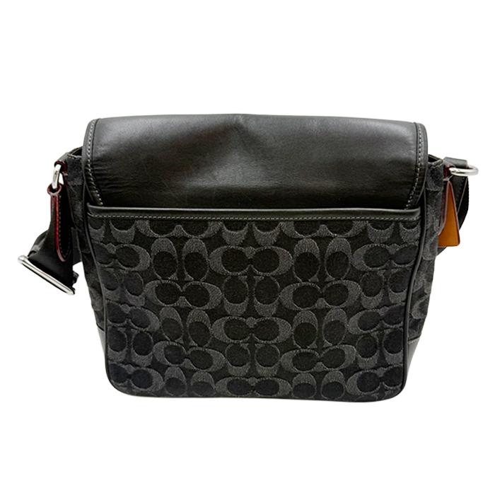 COACH コーチ シグネチャー ショルダーバッグ ブラック レザー 送料 
