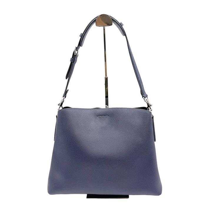コーチ COACH 2WAY ショルダーバッグ レザー ネイビー 送料無料 