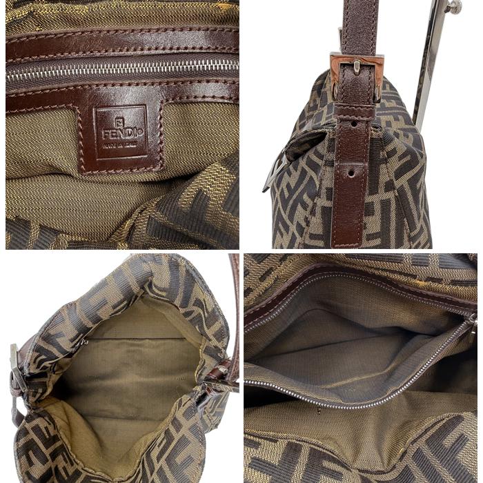 フェンディ FENDI ズッカ柄 マンマバゲット ショルダーバッグ ブラウン 