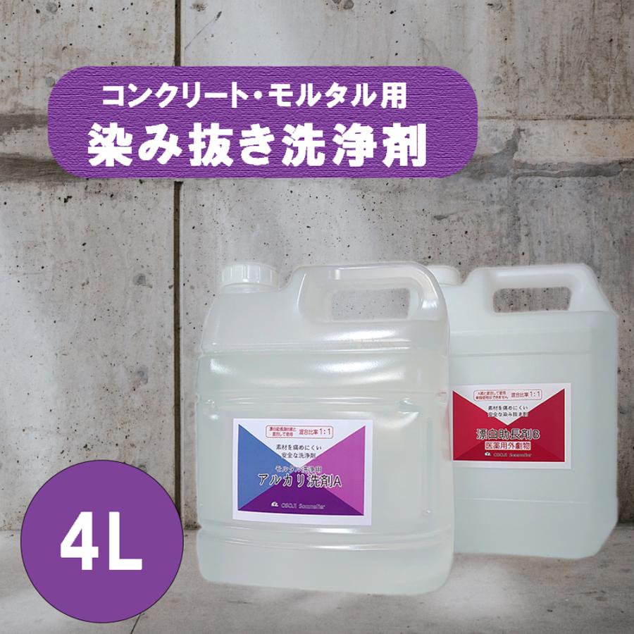 Osoji Sommelier コンクリート モルタル用ab洗浄剤セット 業務用4000ml 医薬用外劇物 コンクリート床 壁 黒ずみ 染み 汚れ 清掃 洗剤 浸透 漂白 Mo 4000ab お掃除ソムリエ ディーシー ラボ 通販 Yahoo ショッピング