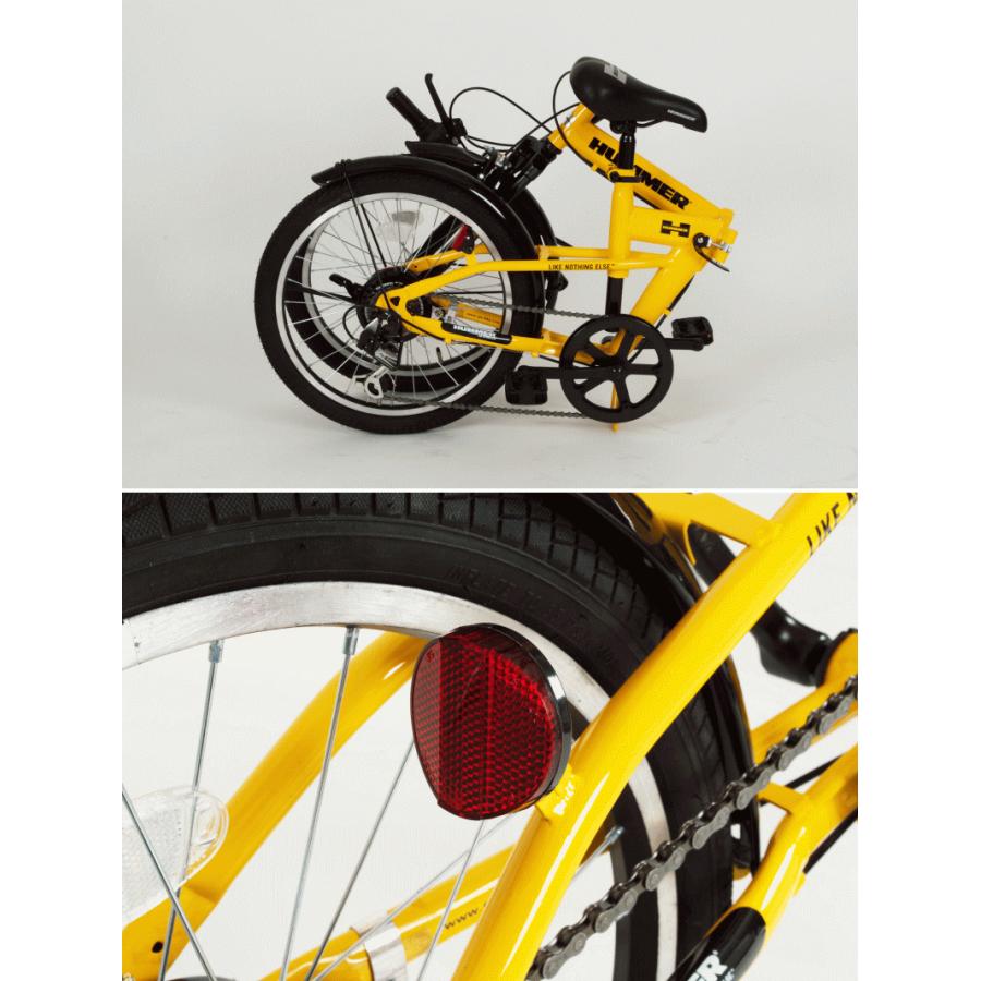大きな割引 折りたたみ自転車 シマノ6段変速 ハマー 自転車 送料無料 