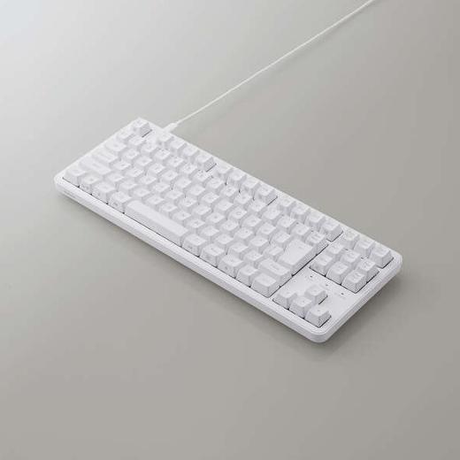 納期お問い合わせ エレコム TK-MC30UKTWH[キーボード]メカニカルキーボード/Leggero/有線/USB Type-C着脱式/テンキーレス/茶軸/ホワイト ※日時指定不可 | 