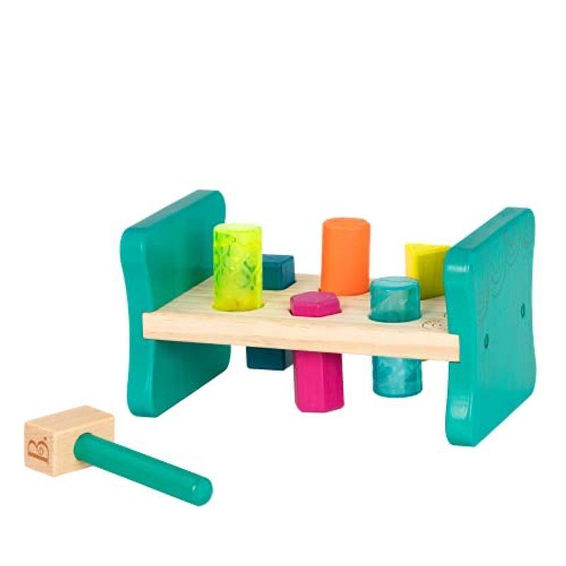 入園入学祝い B. 正規品 2歳~ 木のおもちゃ ブロック6個セット とんとんハンマー 木製ハンマートイ toys 知育玩具