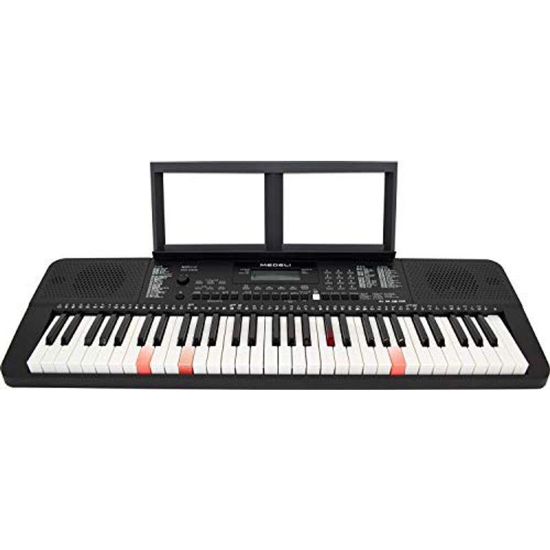 MEDELI メデリ 電子キーボード 61鍵盤 光鍵盤 自動伴奏機能搭載 日本語