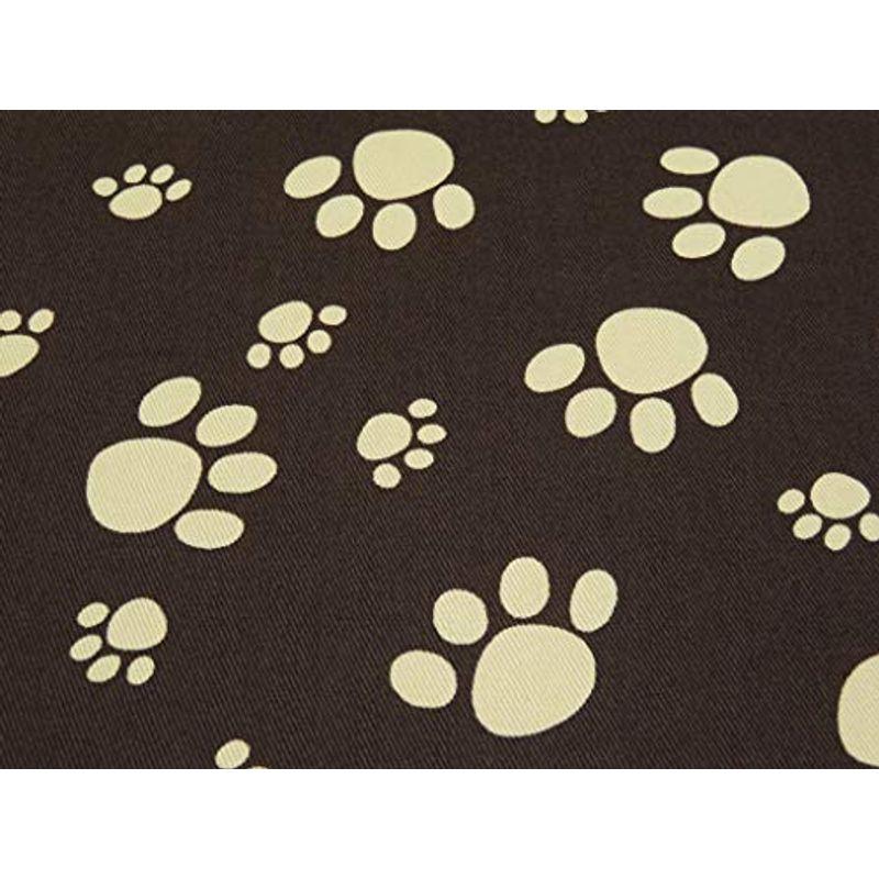 1m単位販売 N 58 肉球柄 ツイル プリント 茶色 ブラウン あしあと 足跡 肉球 柄 犬 猫 やや厚手 日本製 布 生地 綿 やんちゃ Dck 通販 Yahoo ショッピング