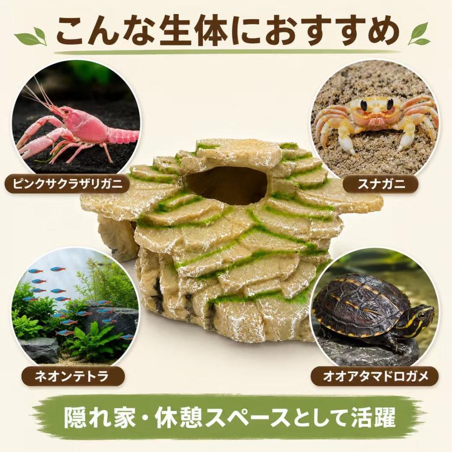 爬虫類シェルター 岩 石 爬虫類用品 レイアウト テラリウム ビバリウム