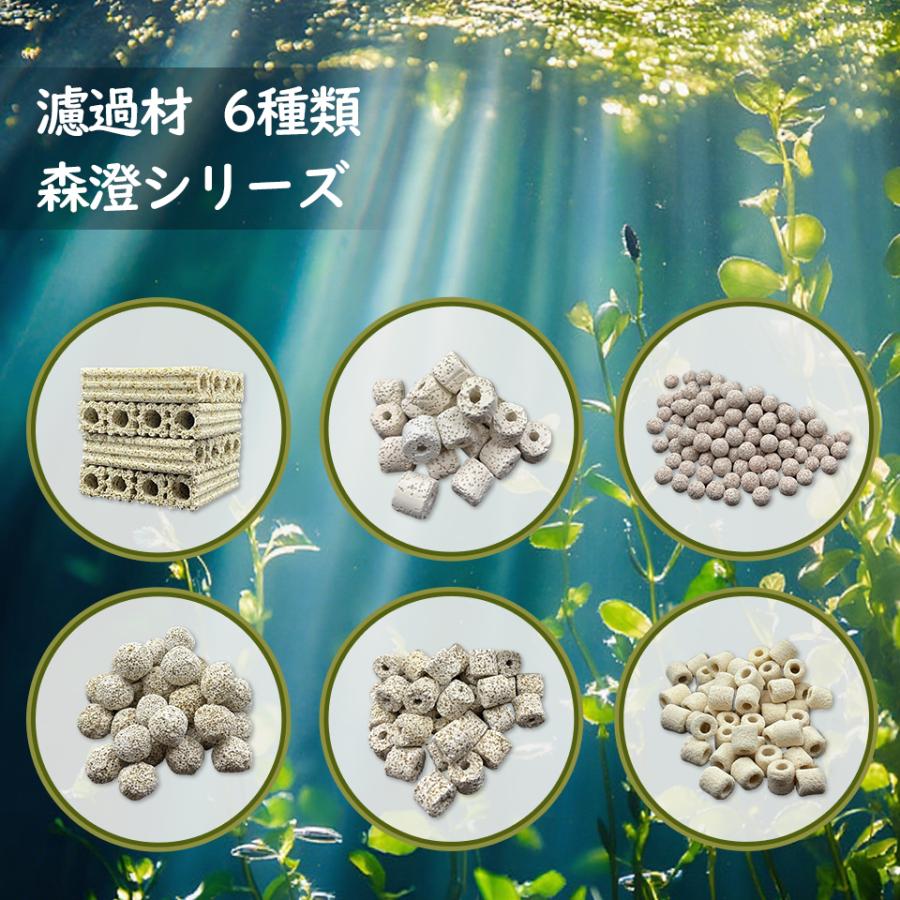 麦飯石入り高品質ボールろ材、水浄化抜群1Lバクテリア繁殖 多孔質軽量