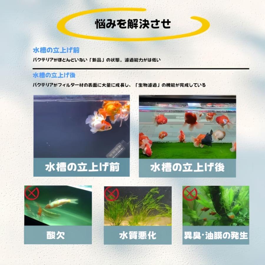 麦飯石入り高品質ボールろ材、水浄化抜群1Lバクテリア繁殖 多孔質軽量