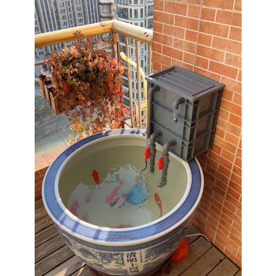 ポンプつき池フィルター万能濾過装置 池フィルター最高濾過装置大)当日発送送料込み 最強蓋あり池フィルター万能濾過装置 池フィルター最高濾過装置