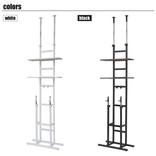 格安購入 サン・ハーベスト 突っ張り式　Bicycle　standrack/BS-821BK ブラック/W61×D23×H273cm(最大サイズ)