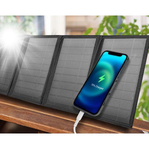 エアージェイ　ポータブルソーラー充電器　AJ-NSOLAR14W BK　ブラック ポータブルソーラー充電器 最大出力14W | 株式会社エアージェイ
