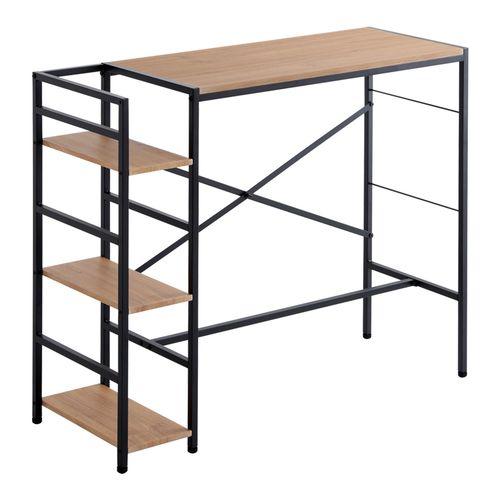 ホームテイスト ヴィンテージ足掛けスタンディングデスク/VSUD-120--SBO シャビーオーク/幅120x奥行44x高さ100cm