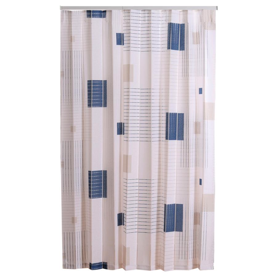 ホームテイスト つっぱりアコーディオンカーテン 100×174cm/SH-16-TADC--WHMD ホワイト×モダン/70〜100×174cm