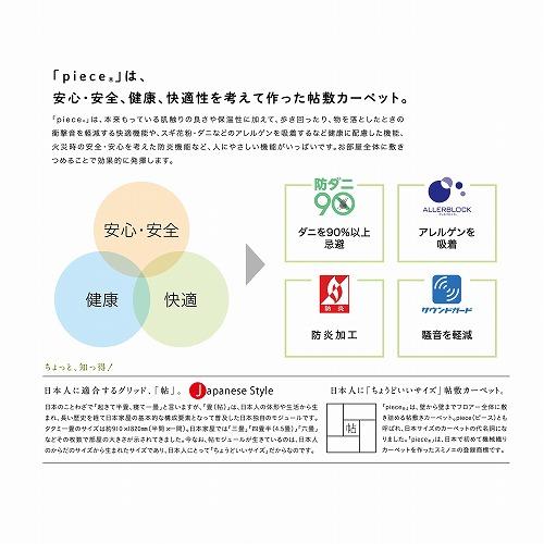 霧のようなやわらかな表情と優しいタッチが特長 ホームミスト 防ダニ アレルブロック 床暖対応/HM-2 ベージュ/江戸間10帖 約352X440cm｜dcmonline｜03