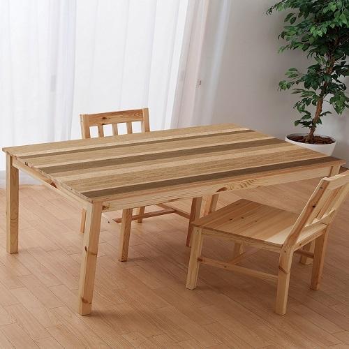 木製 波形縁取り座卓 ダークブラウン