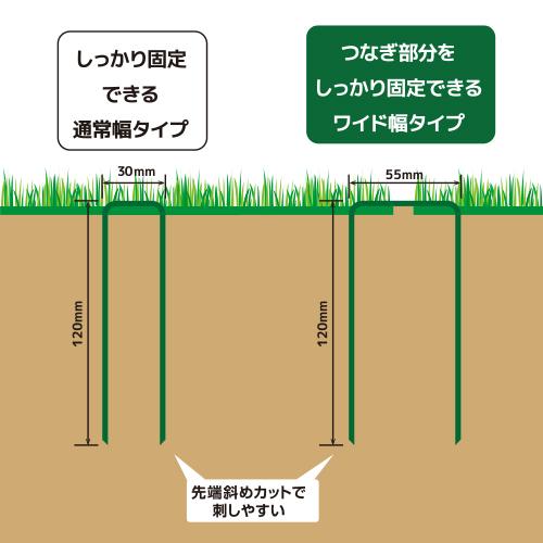 DCM シート押さえピン 人工芝用/長さ120mm ワイド10本入り : DCM DCM シート押さえピン 人工芝用/長さ120mm ワイド10本入り : DCM