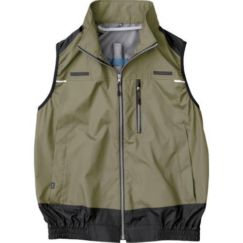 空調服 遮熱フルハーネス空調ベスト　カーキグリーン　L/KU92120G60S3