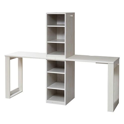 JKプラン 勉強机 ツインデスク 学習机 幅180 ラック 付き 2人用