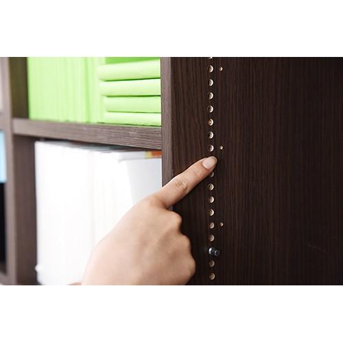 JKプラン 本棚 薄型本棚 コミックラック 幅80 1cmピッチ/FRM-0101 ダークブラウン/本体のみ　幅81cm