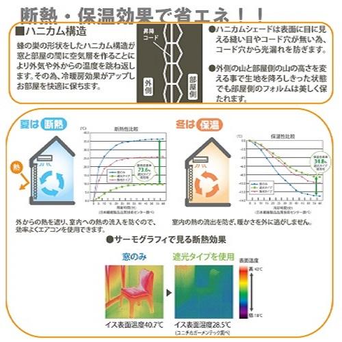 フルネス ハニカムシェード 彩 無地タイプ/ブラウン 40×135cm ブラウン/40×135cm｜dcmonline｜03