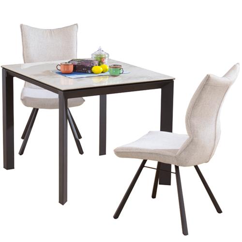 ポアレダイニングチェア 4脚セット アイボリー