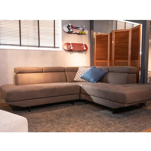 GRANADA クラベス　L　コーナーソファ　DGY/左コーナー-ダークグレイ ダークグレイ/座って左コーナー