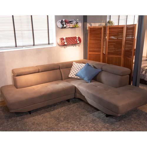 GRANADA クラベス　L　コーナーソファ　DGY/左コーナー-ダークグレイ ダークグレイ/座って左コーナー