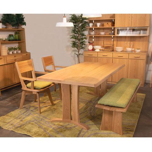 ☆筑波産商☆ ダイニングセット5点セット オーク ブラウン テーブル幅